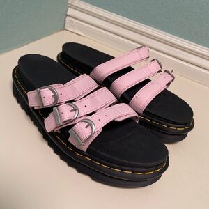 Dr. Martens Women's Blaire Platform Sandal Light Pink Hydro Leather Size 10 New